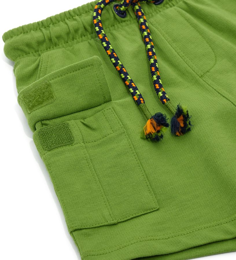 Newborn - Bermuda shorts in cotton fleece
