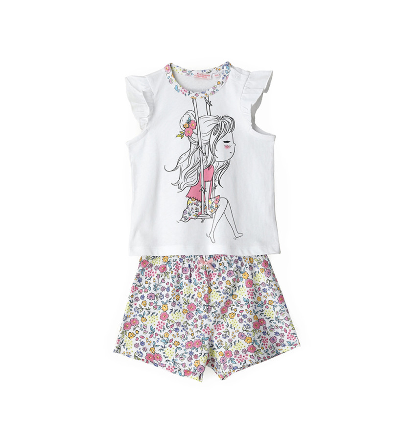 Baby girl - Short cotton pajamas