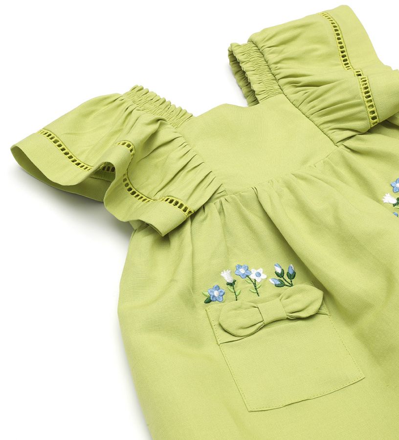 Newborn - Linen blend dress