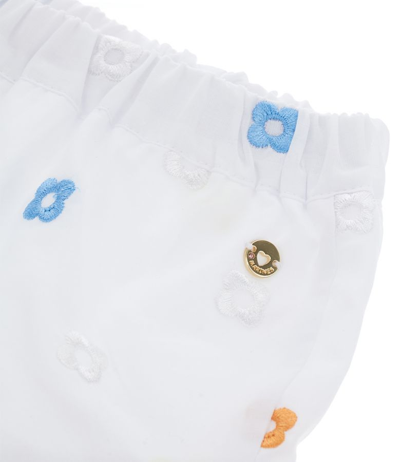 Baby girl - Embroidered cotton shorts