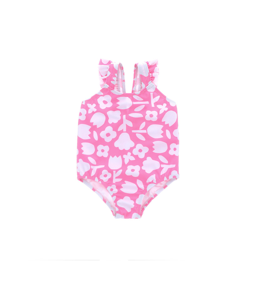 Newborn - One-piece swimsuit with ruffles