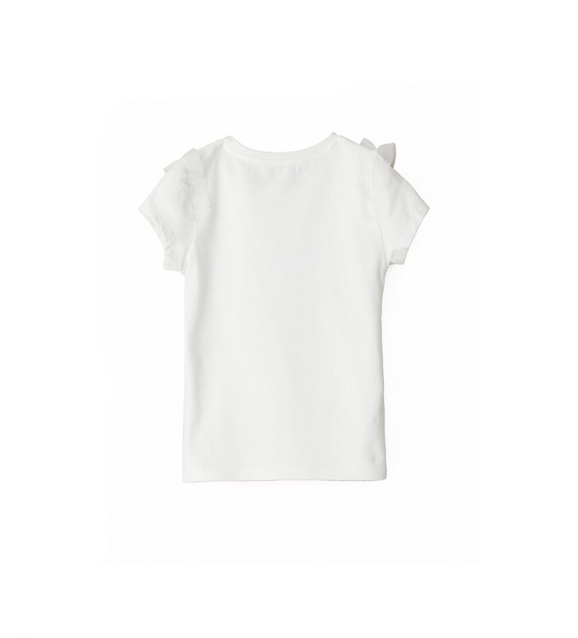 Girl - T-shirt with tulle sleeves
