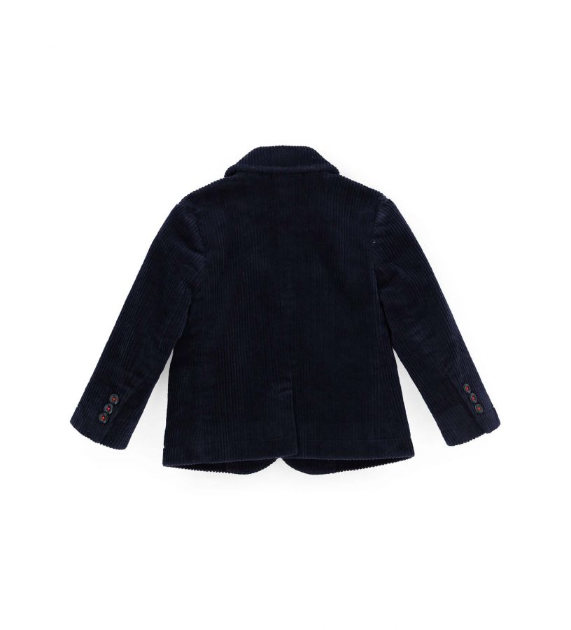 Newborn - Velvet jacket with rever collar