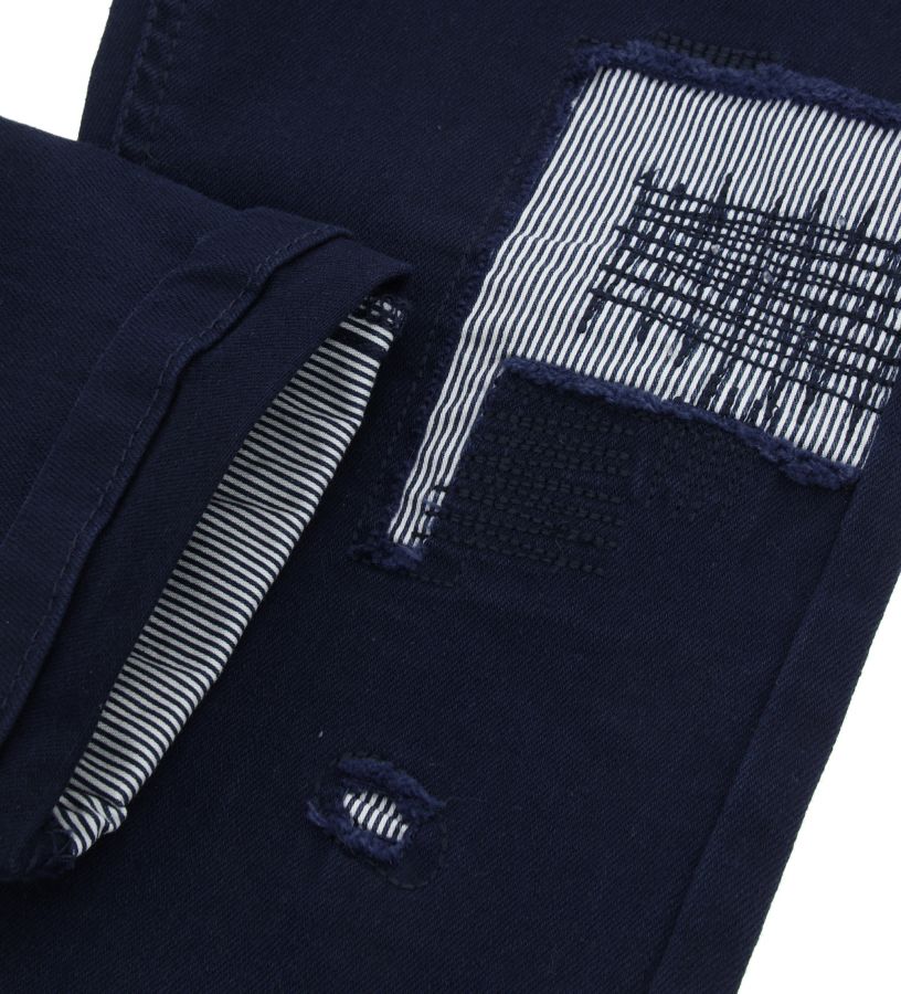 Boy - 5-pocket stretch cotton trousers