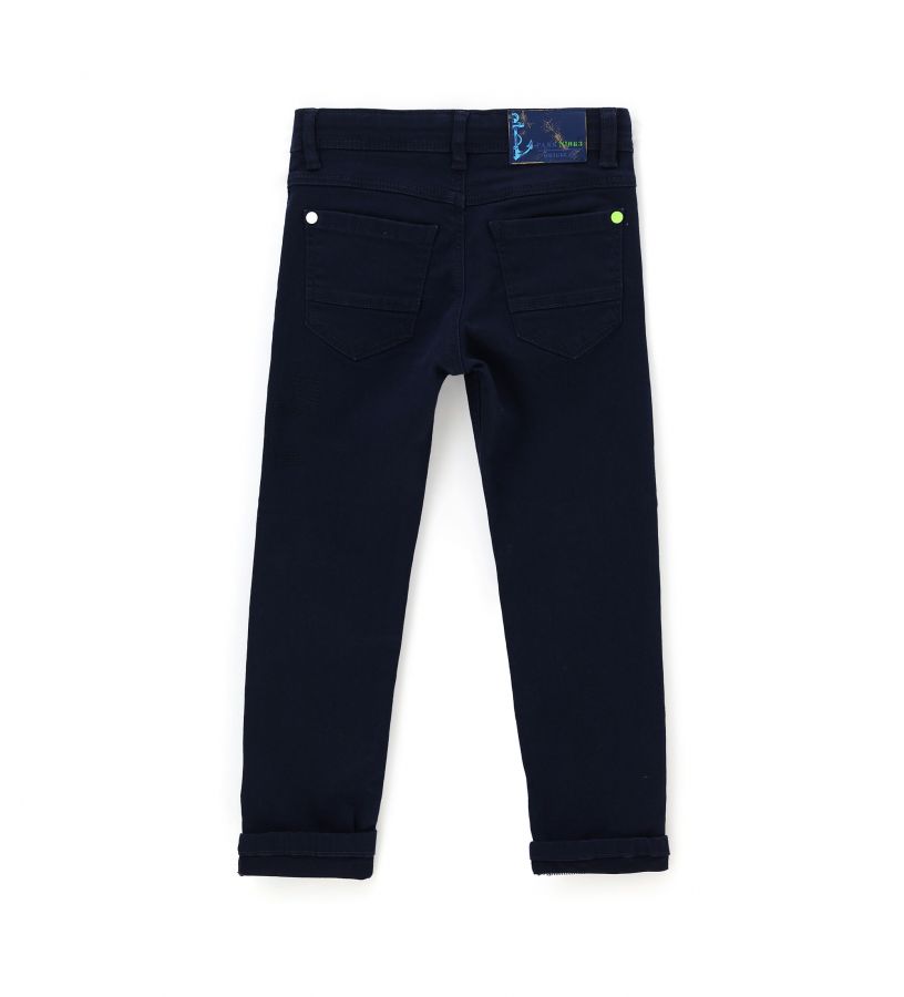 Boy - 5-pocket stretch cotton trousers