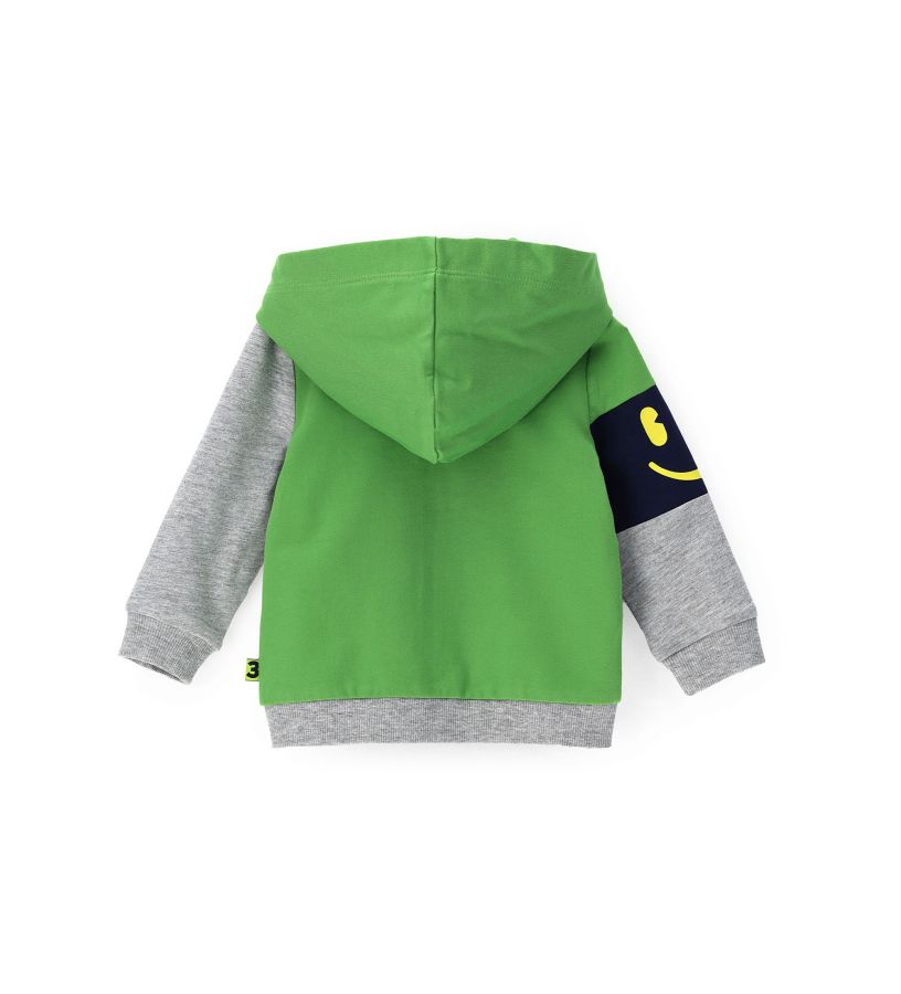 Newborn - Cotton sweatshirt with contrasting inserts