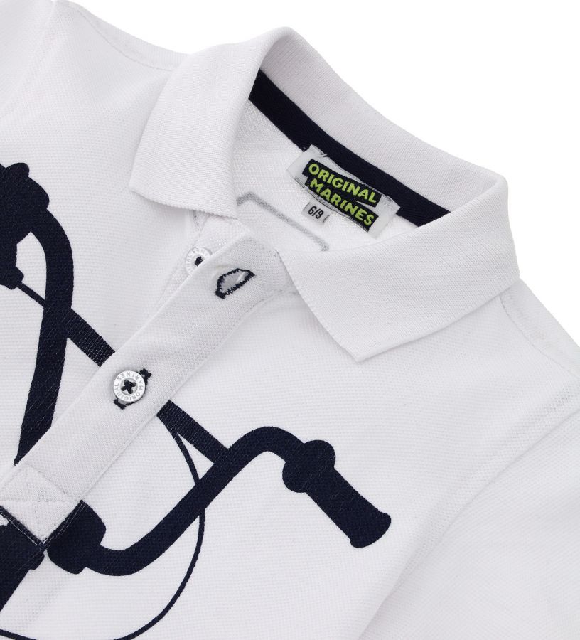 Newborn - Pique polo shirt with print