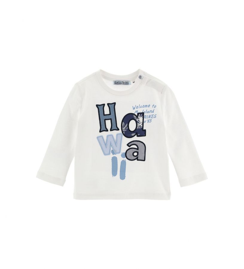 Newborn - Long sleeve T-shirt with print and patch