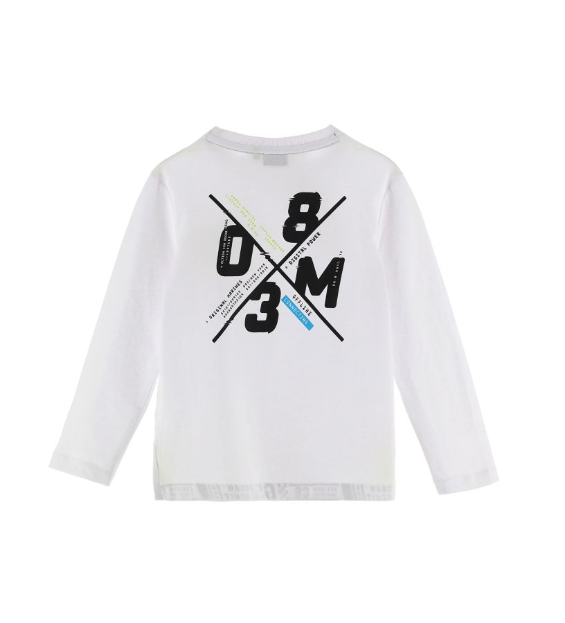 Boys - Cotton T-shirt and vents with ribbon