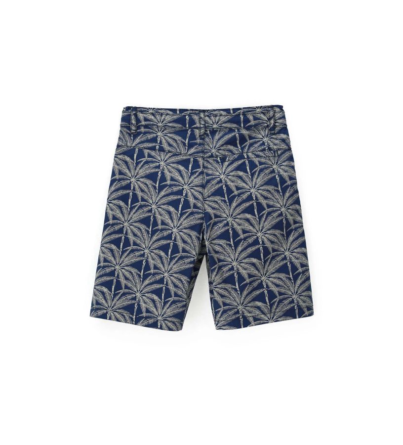 Boys - All-over printed cotton Bermuda shorts