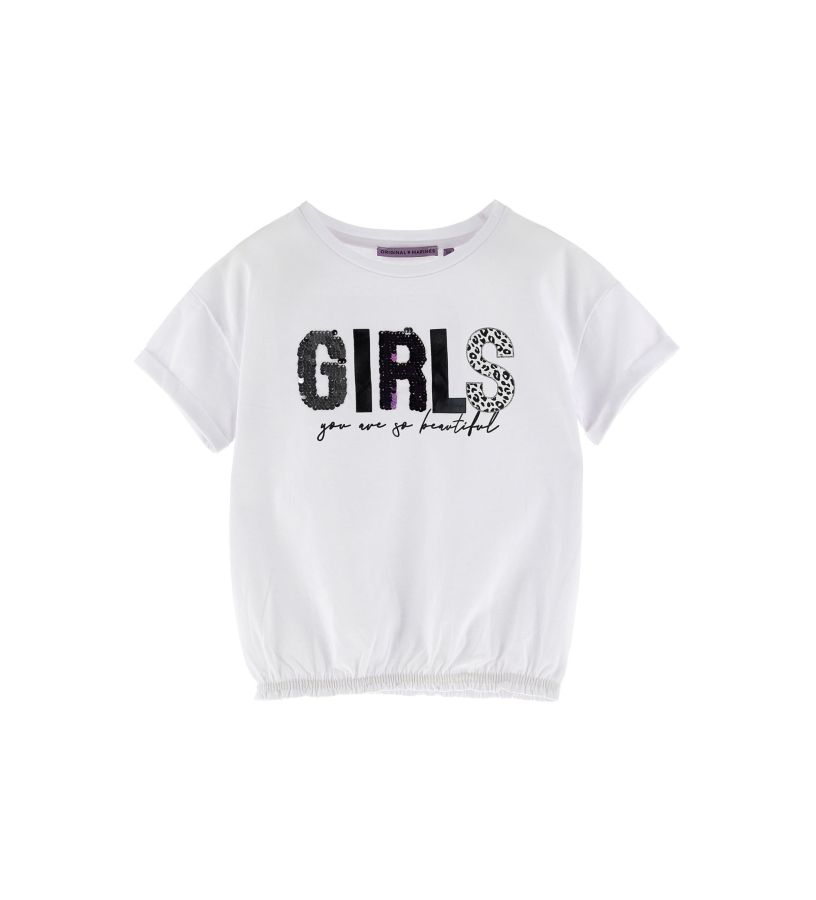 Girls - T-Shirt with glitter and foil