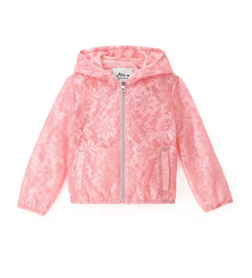 Girls - Hooded jacket with wax effect