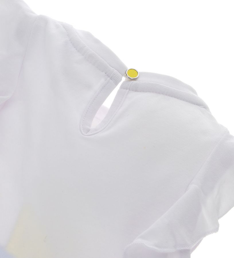 Neonata - T-shirt canotta con glitter davanti
